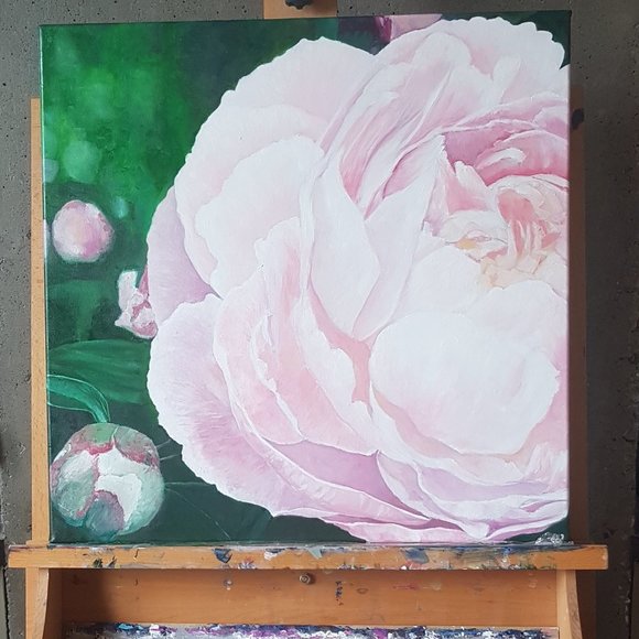 Original Painting Oils on Canvas 'Peonies' - Picture 1 of 1